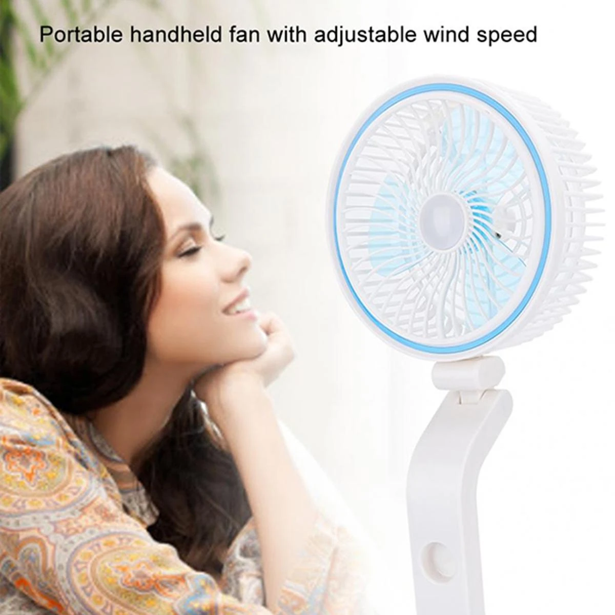 Rechargeable LR Fan with LED light ( ব্যাটারী : 1600 MAh Lithian Battery)