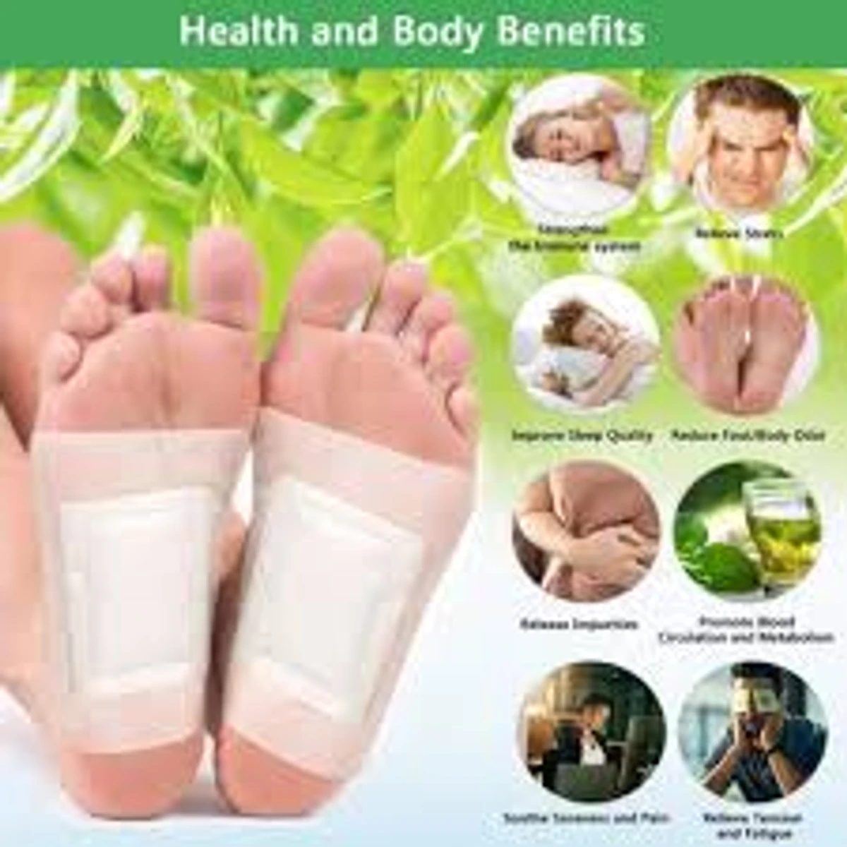 Original kinoki detox foot pad 1 Packet (10 pcs )