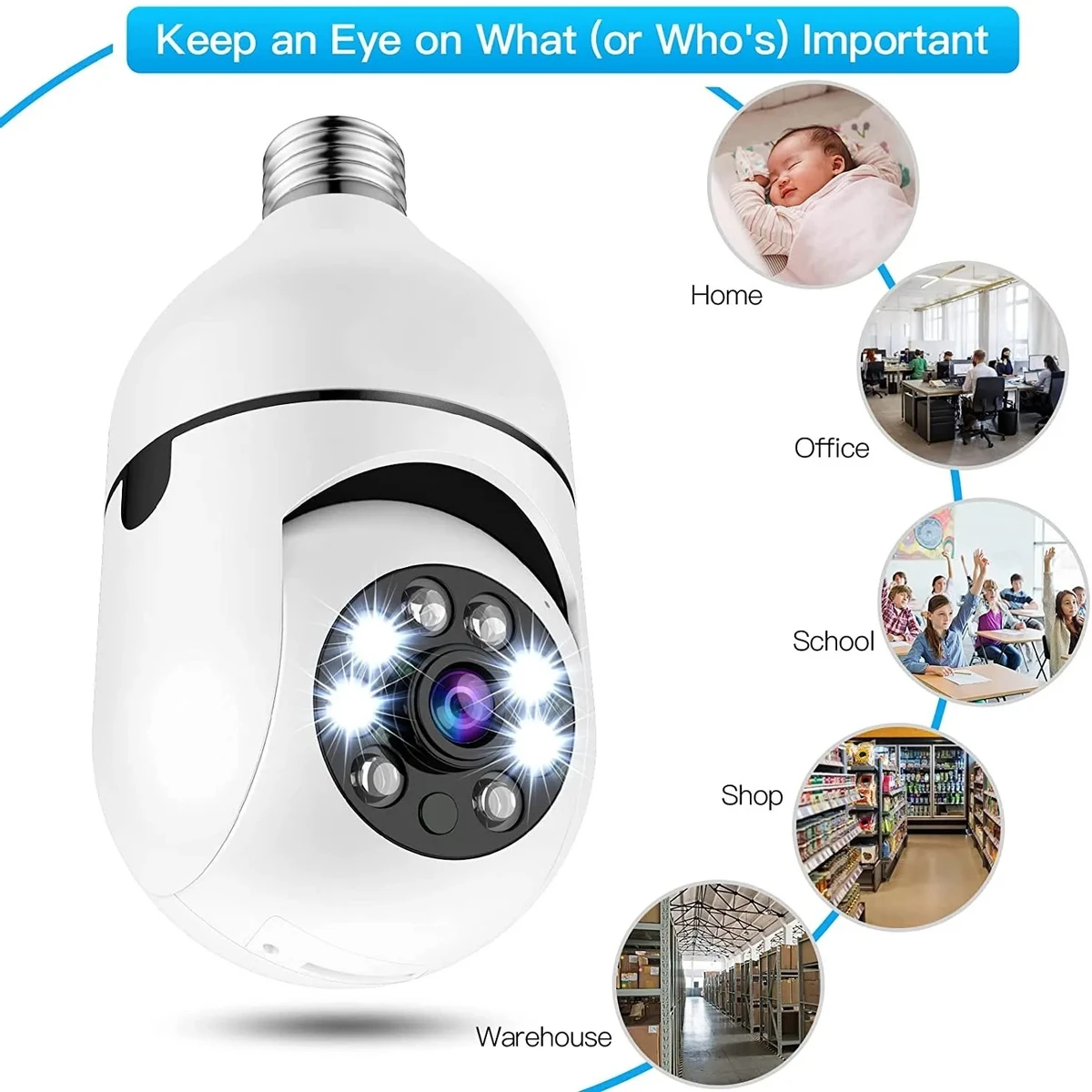 SMART PTZ Bulb System WiFi IP Camera