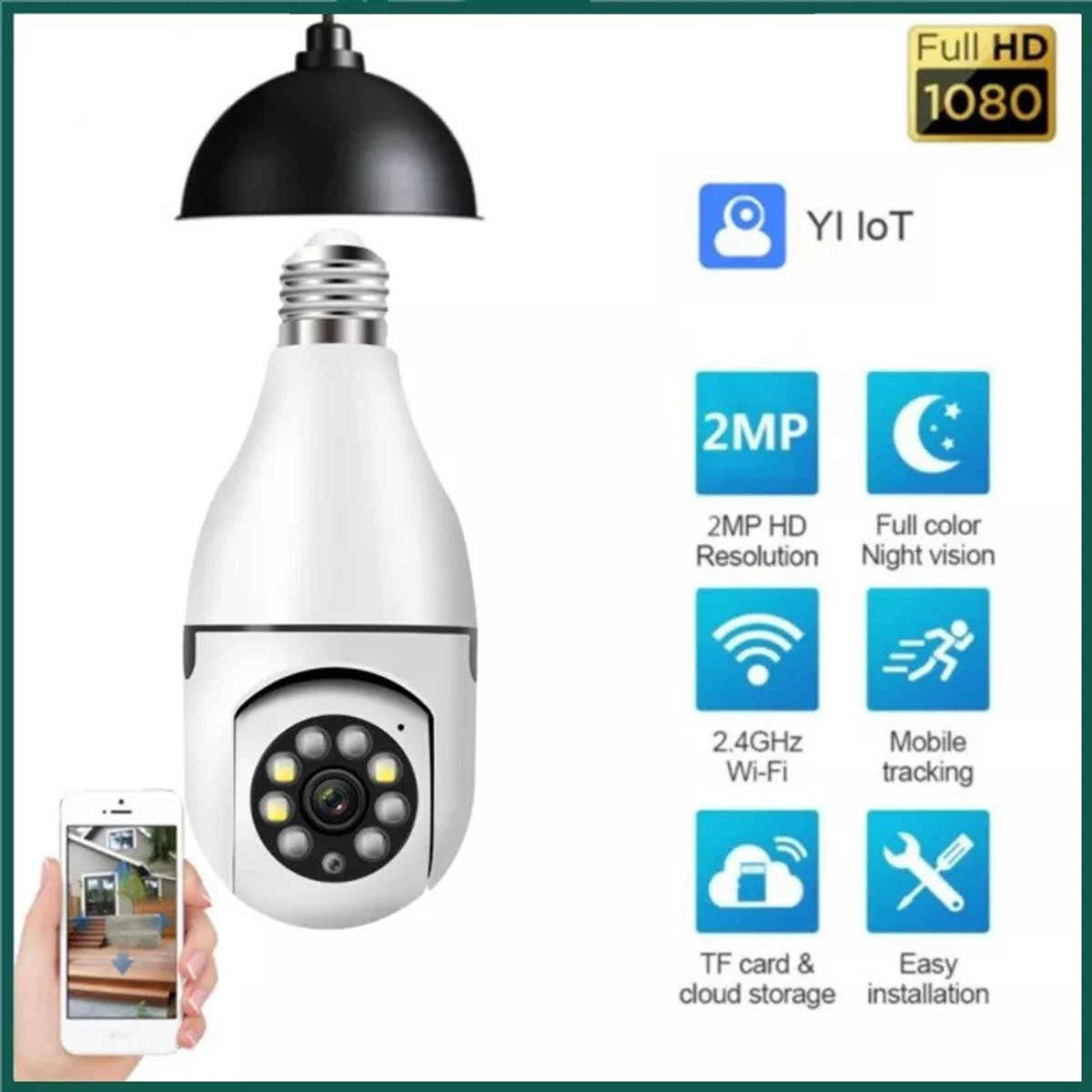 SMART PTZ Bulb System WiFi IP Camera